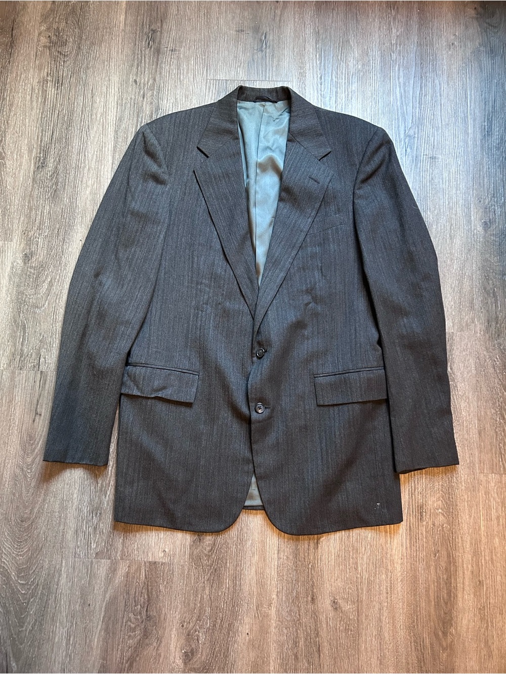 Vintage Polo By Ralph Lauren Suit Sports Jacket Blazer Gray 2 Button No Size Tag